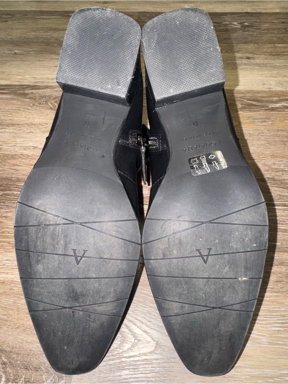 AQUATALIA Black Leather Weatherproof Chelsea Boots - Picture 15 of 15